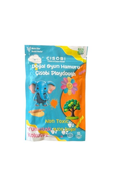 Çisobi Turuncu Doğal Oyun Hamuru Kokusuz Fermuarlı -  120  Gr. Vakumlu Kartuş...