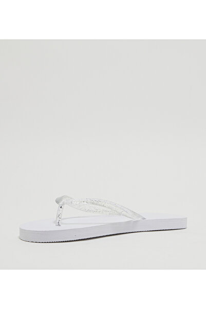 Aeropostale Women's White Plain Slippers