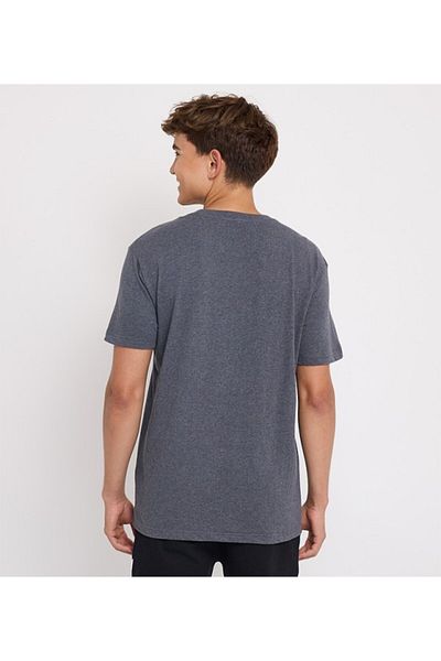 Aeropostale Men's Gray Plain Crew Neck Short Sleeve T-Shirt