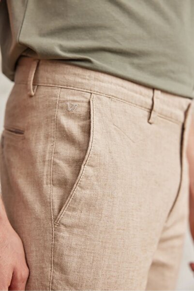 Wellalux Λινό Παντελόνι Chino - Πλαϊνή Τσέπη