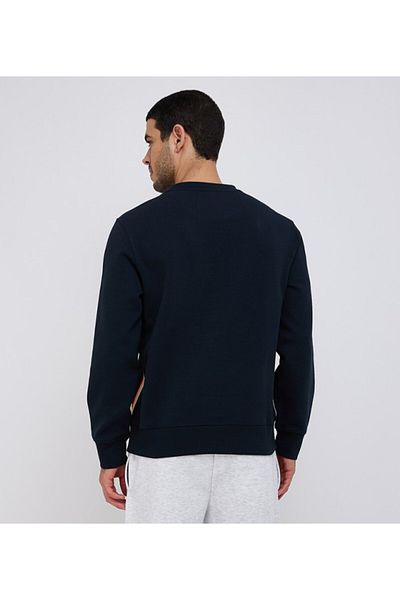 Aeropostale Men's Black Color Block Round Neck Sweatshirt