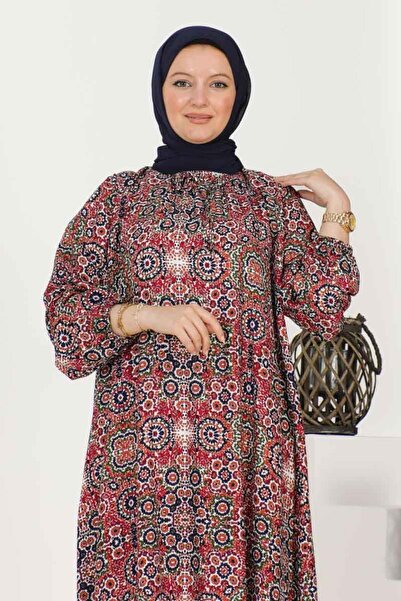 SGS Φόρεμα με κόκκινο σχέδιο σε μεγάλο μέγεθος