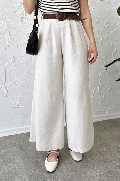 Poliyance Mira Ecru Color Trousers