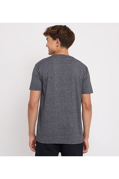 Aeropostale Men's Gray Text Printed Crew Neck Short Sleeve T-Shirt