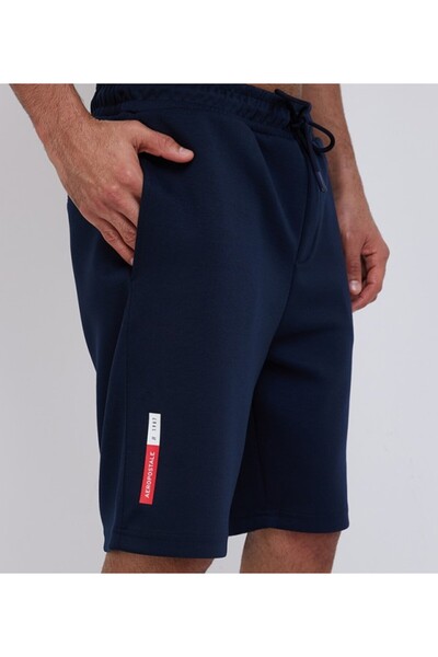 Aeropostale Men's Blue Elastic String Waistband Shorts