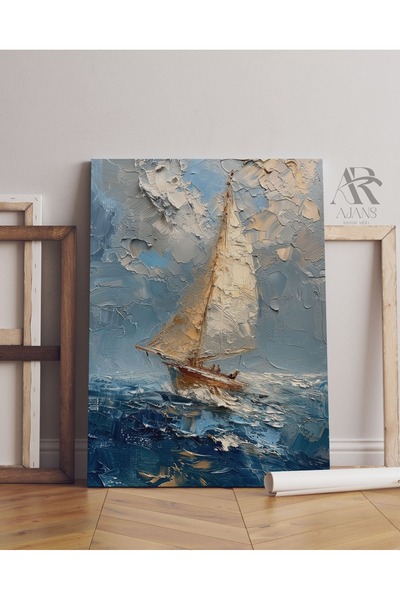 AR AJANS KANVAS TABLO Plovidba po morima u potrazi za vetrom Dekorativna slik...