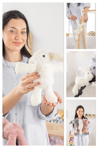 Wellgro Hugging & Embrace Rabbit Toy Ecru