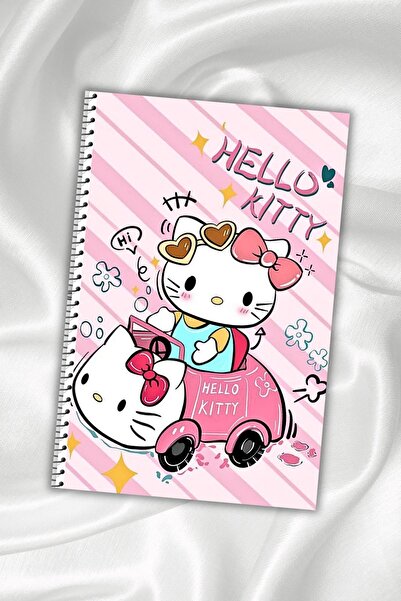 daily notebook Hello Kitty Ve Kuromi Çizgili Defter,64 Sayfa, A5 , Spiralli Defter