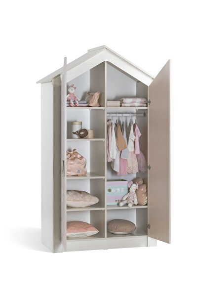 CAPLOONBA Pink House 2 Kapaklı Dolap