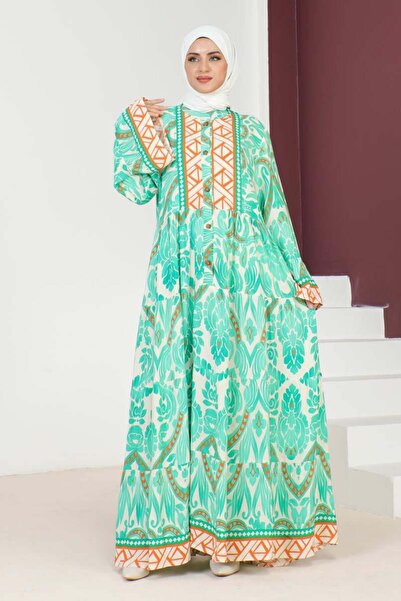 SGS Πράσινο φόρεμα από βισκόζη