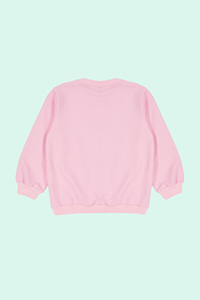 TRENDYOLKIDS Rosafarbenes, Dünnes, Saisonales Strick-sweatshirt Mit Blumenmuster Für Mädchen – Tkdaw25sw00001