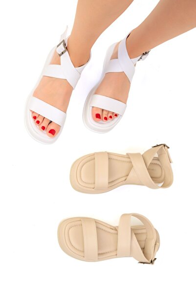 SOHO 19339 Model White Women's Sandals