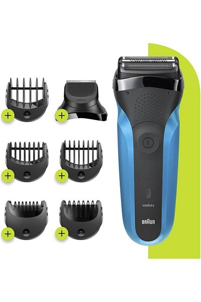 Braun Series 3, 3 Flexible Blades, NiMH battery, 3 Pressure Sensitive element, 5 combs -310BT