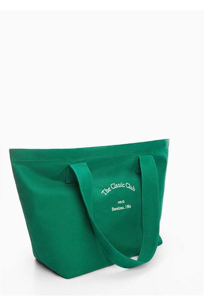MANGO Woman Geanta shopper din bumbac