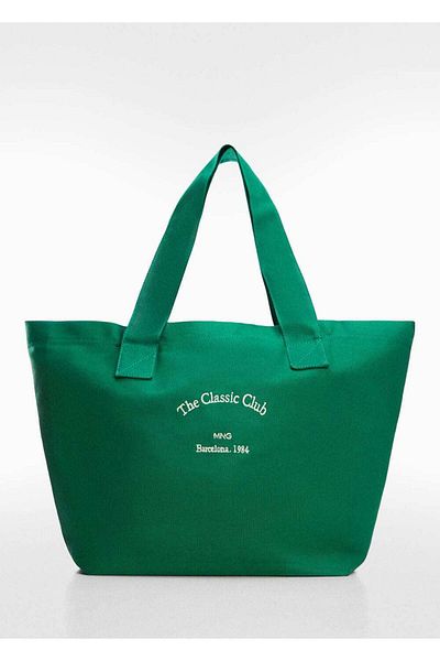 MANGO Woman Geanta shopper din bumbac