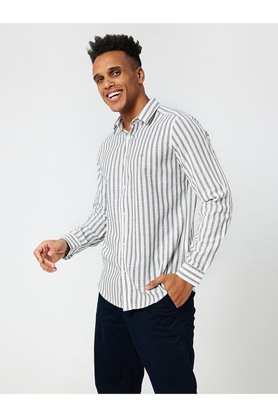Loft Lf2029706 Men's Long Sleeve Shirt Khaki