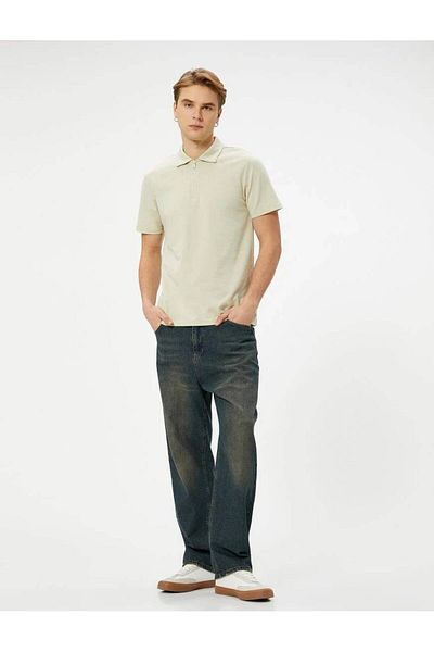 Koton 4SAM10006MK Herren-T-Shirt Koton – BEIGE