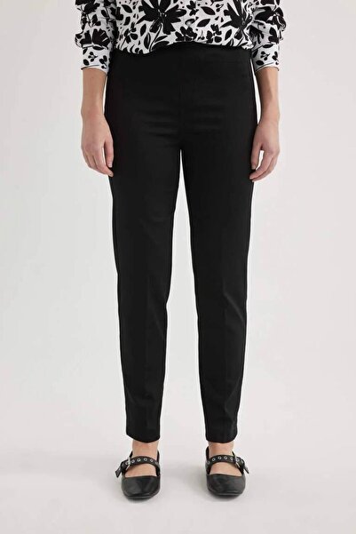 DeFacto J8743AZ/BK81 Defacto Γυναικείο Παντελόνι Καμβά ΜΑΥΡΟ