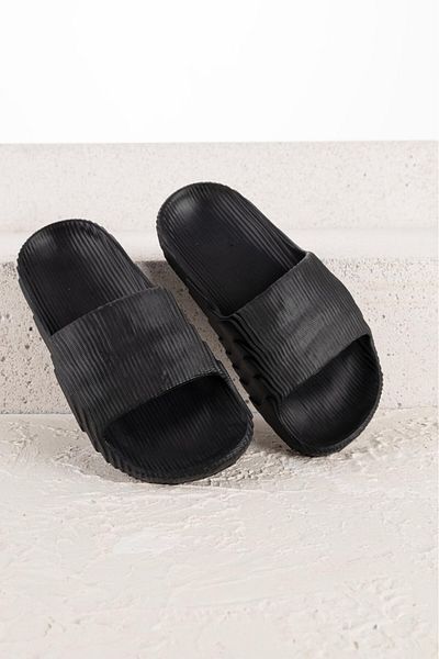 stilfest Μαύρες Unisex καθημερινές παντόφλες παραλίας και κήπου - Για Μπαλκόνι Πισίνα