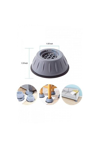 TRUSTMODA Non-Slip Noise Canceling and Anti-Vibration Rubber Foot Pads - Washing Machine Stopper A1