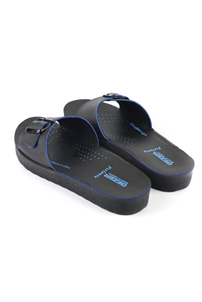 GEZER Yazlık Tek Toka Renkli Şerit Kadın Terlik