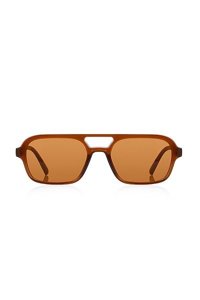 Polo55 Mod Pilot Midi Brown Women's Sunglasses