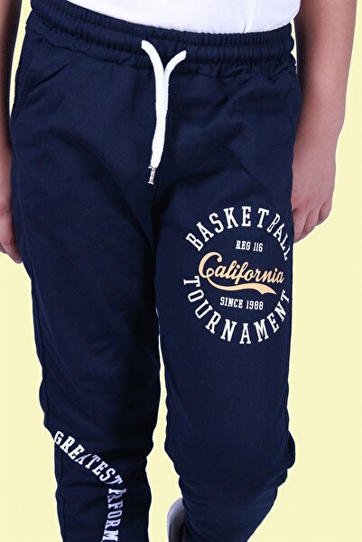 PANİO KİDS Μπλε ναυτικό μπλε φούτερ με διπλή τσέπη για αγόρια με στάμπα μπάσκετ