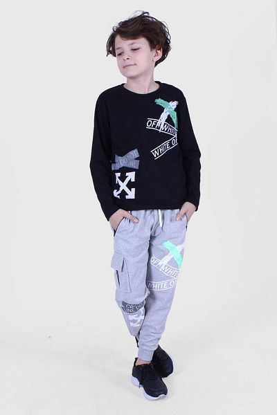 PANİO KİDS X Collection, Σετ αθλητικών φόρμες για αγόρια με στάμπα