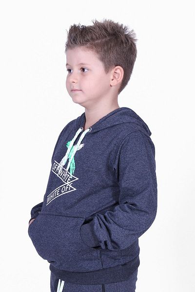 PANİO KİDS Суитшърт с качулка и кенгуру джоб X Printed