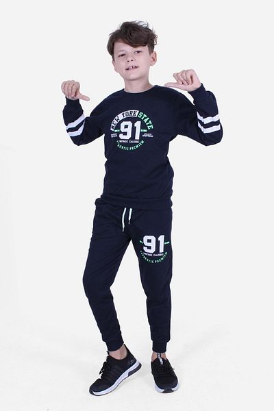 PANİO KİDS Σετ φόρμας New York 91 Printed Boy's Black