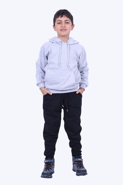 PANİO KİDS Σετ φόρμας για αγόρι με μονόχρωμο μπλουζάκι καγκουρό