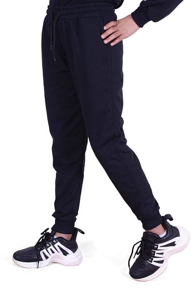 PANİO KİDS Pantaloni de sport pentru fete, 3 piese, model Paris, negru-antracit