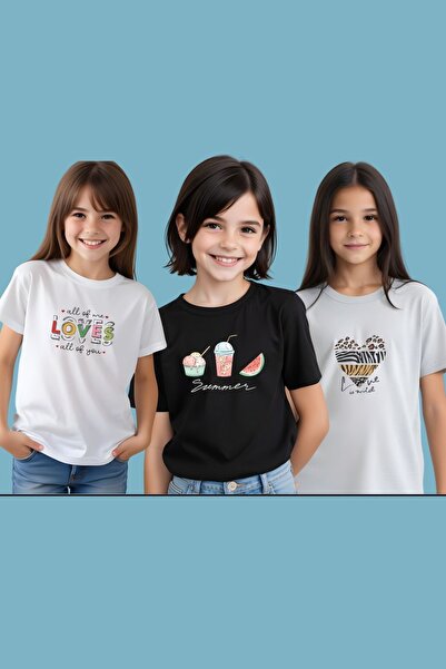 panios kids Tricou simplu pentru fete, fără imprimeu