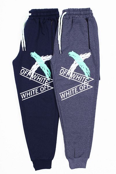 PANİO KİDS Pachet de 2 pantaloni de trening pentru băieți, imprimați și cu fermoar, din colecția X