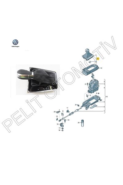OEM Passat B8 Automatic Gear - Knob and Gaiter 3g1713203c