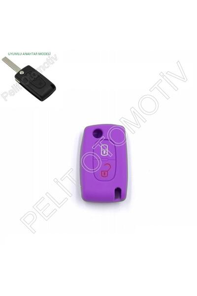 PELİTOTOMOTİV For Peugeot 107 206 207 307 308 406 407 408 Partner Silicone Key Case Cover