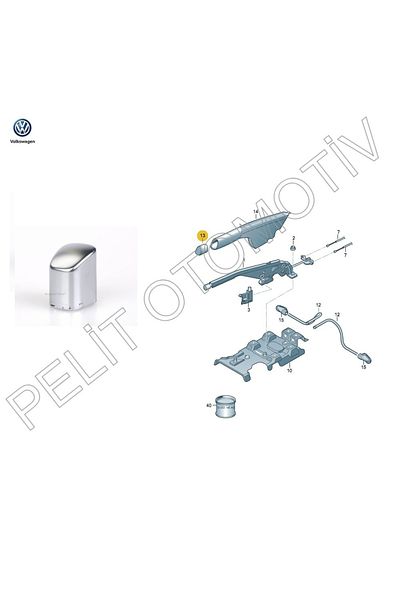 PELİTOTOMOTİV Polo (2010-2020) Hand Brake Button 6r0711333c (original)