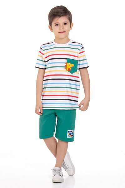 CiciTime Çocuk Modası Boy's Casual Set - Summer Shorts and Capris