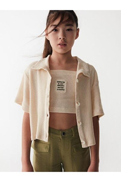 NK Girl's Soft Textured Wide Leg Pocket Trousers