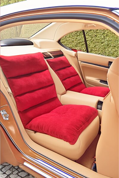EnkiMed Red Color Breathable Car Seat Back Cushion Lumbar Support Sitting Cus...