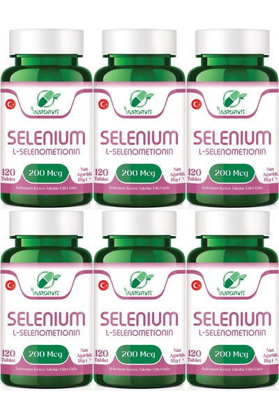 Yurdavit مكمل السيلينيوم - 200 ميكروجرام 120 قرص