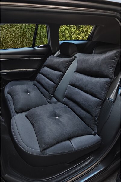 EnkiMed وسادة ظهر لمقعد السيارة قابلة للتنفس باللون الأسود لدعم قطني وسادة لل...