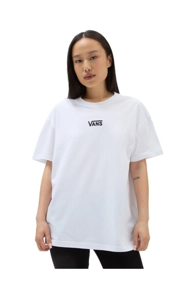 Vans Flying Oversized D Women's White T-Shirt - Vn0A7Yutwht1
