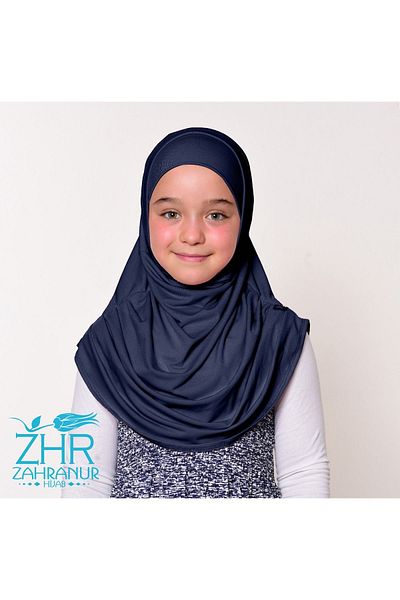 ZAHRANUR HİJAB Πρακτικό σετ σάλι και κασκόλ για παιδιά 6-10 ετών (2 τμχ)