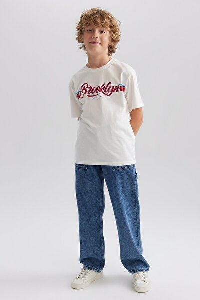 DeFacto Pantaloni de blugi pentru baieti cu picioare late - A3774a823au