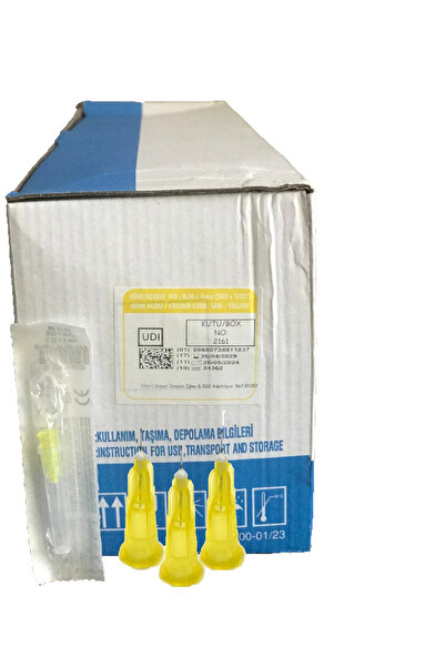 Ayset - Mezoterapi? I?ğne Ucu Sari Kisa 0,30*4 Mm (30g*5/32) 500 Adet
