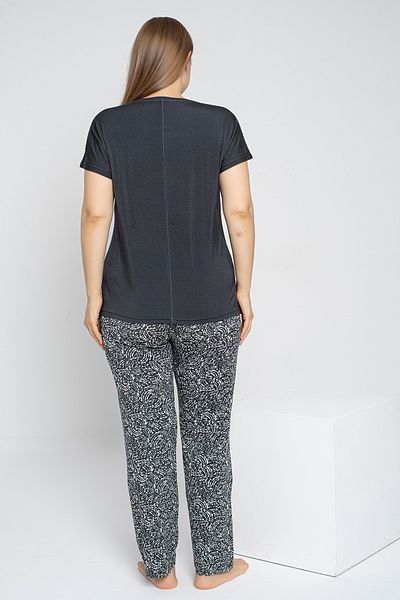 shefox Viscose Women's Pajama Set - Oversize Short Sleeve by confeo