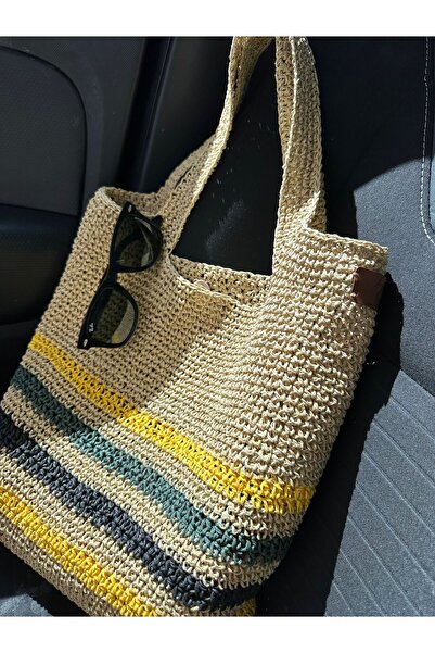 ANJEA Τσάντα παραλίας Siso - Καλοκαιρινή πλεκτή τσάντα
