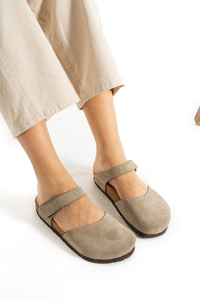 Uniqueqoop Lugano Orthopedic Slippers - Genuine Leather Cork Sole