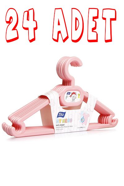 Titiz My Hero 24 Pieces Baby and Kids Plastic Clothes Hangers